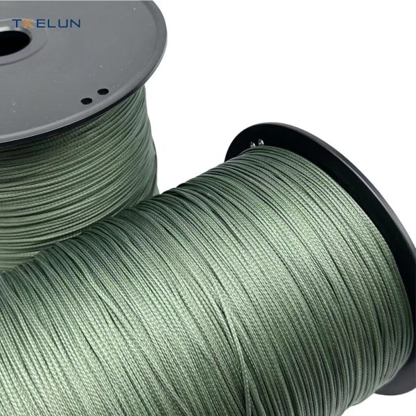 UHMWPE Rope 1.8mm Army green 12-strand braided rope for fishing line
