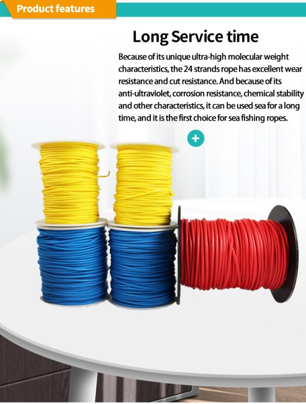 UHMWPE Rope High Tenacity 24 strands Double braided Rope For Spearfishing - Image 5