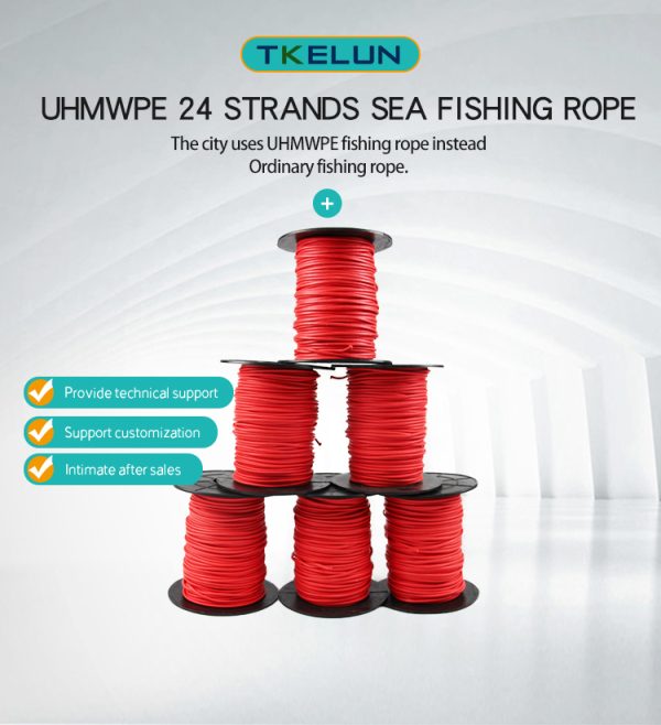 UHMWPE Rope High Tenacity 24 strands Double braided Rope For Spearfishing - Image 4